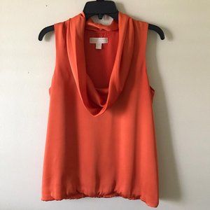 Michael Kors Medium Solid Orange Blouse Tank